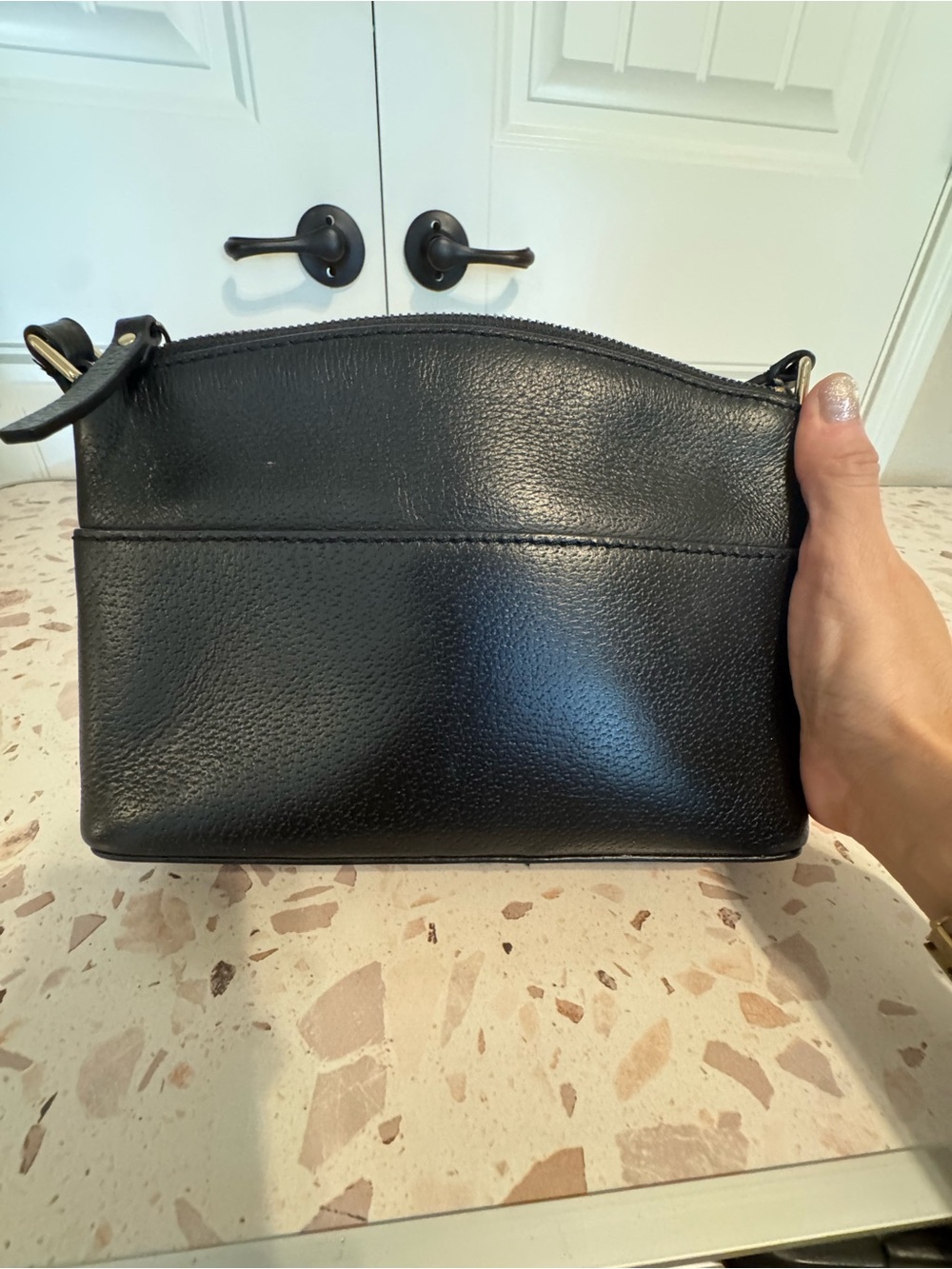 Kate Spade Black Leather Crossbody Bag with Gold Hardware - Picture 4 of 16